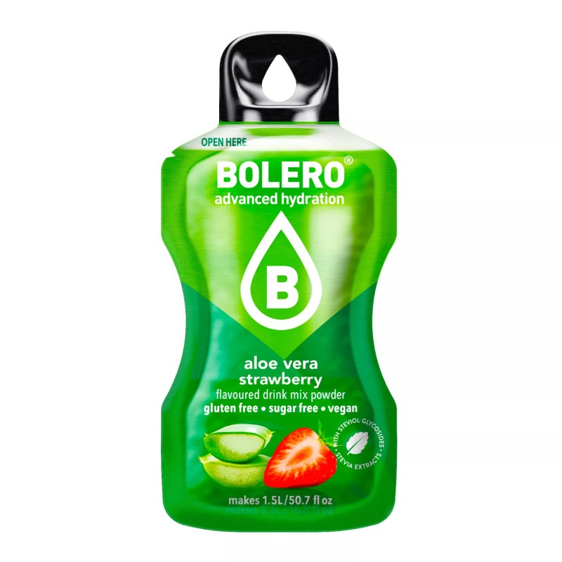 Aloe Vera+Strawberry - Box of 12 Sachets (12x9g) sugar-free drink - BOLERO®