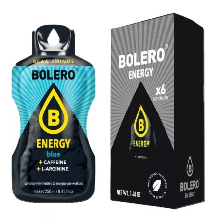 Energy Blue - Box of 6 Sachets (6x7g) sugar-free energetic drink - BOLERO®