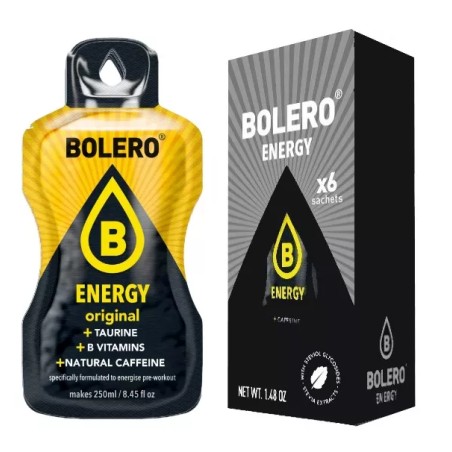 Energy Original - Box of 6 Sachets (6x7g) sugar-free energetic drink - BOLERO®