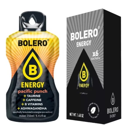 Energy Pacific Punch- Box of 6 Sachets (6x7g) sugar-free energetic drink - BOLERO®