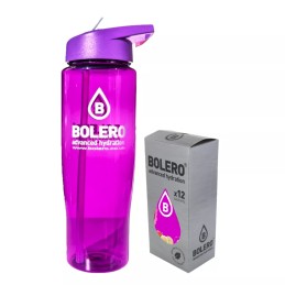 D3) Branded Purple Drink Set. Purple Bottle and Box of 12 Flavours - BOLERO®