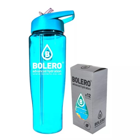 D4) Branded Aqua Drink Set. Aqua Bottle and Box of 12 Flavours - BOLERO®