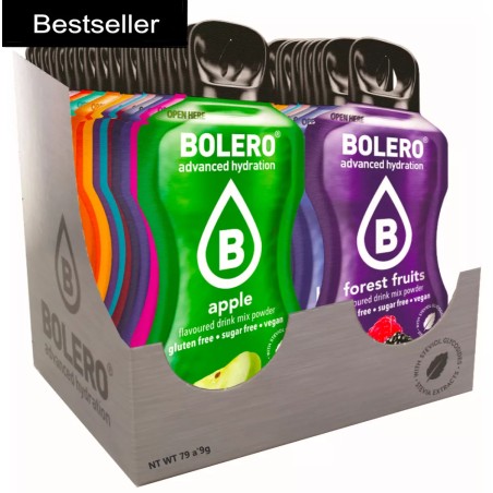 9a) 79 Flavours - Largest Hydration Pack of 79 Large Sachets makes over 115L. of sugar-free, fresh drink - BOLERO®
