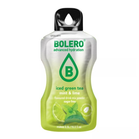 Iced Green Tea Mint+Lime - 3g Sachet makes 500ml of ready sugar-free drink - BOLERO®
