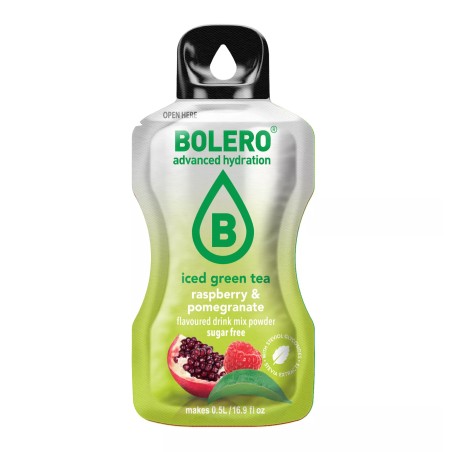 Iced Green Tea Raspberry+Pomegranate - 3g Sachet makes 500ml of ready sugar-free drink - BOLERO®