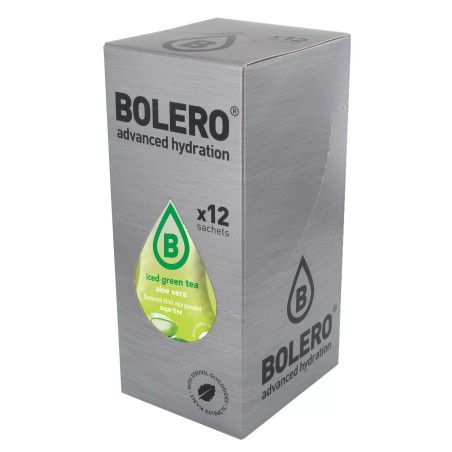 Iced Green Tea Aloe Vera - Box of 12 Sachets (12x8g) makes 18L. of sugar-free drink - BOLERO®