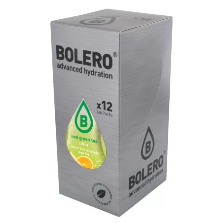 Iced Green Tea Citrus - Box of 12 Sachets (12x8g) makes 18L. of sugar-free drink - BOLERO®