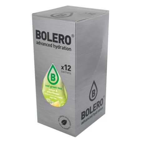 Iced Green Tea Lemon+Elderflower - Box of 12 Sachets (12x8g) makes 18L. of sugar-free drink - BOLERO®