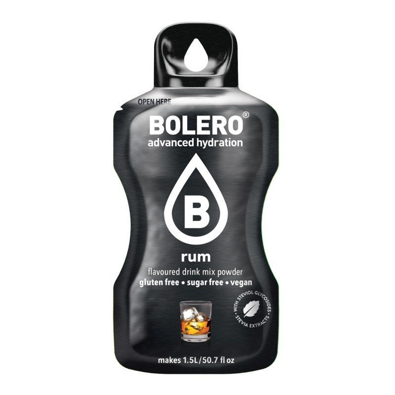 Rum - 9g Sachet for 1500ml of ready sugar-free drink - BOLERO® Rum - 9g Sachet for 1500ml of ready sugar-free drink - BOLERO®
