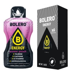 Energy Power Punch (Cherry+Lemon) - Box of 12 Sachets (6x7g) sugar-free energetic drink - BOLERO®