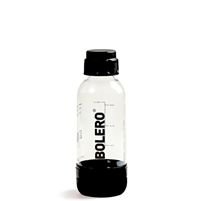 9EC) Clear Bottle for Soda Drinks with Black Accents 500ml  - BOLERO®