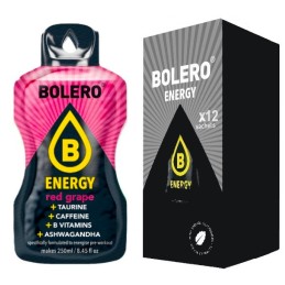 ES12) Energy Red Grape - Box of 12 Sachets (12x7g) sugar-free energetic drink - BOLERO®