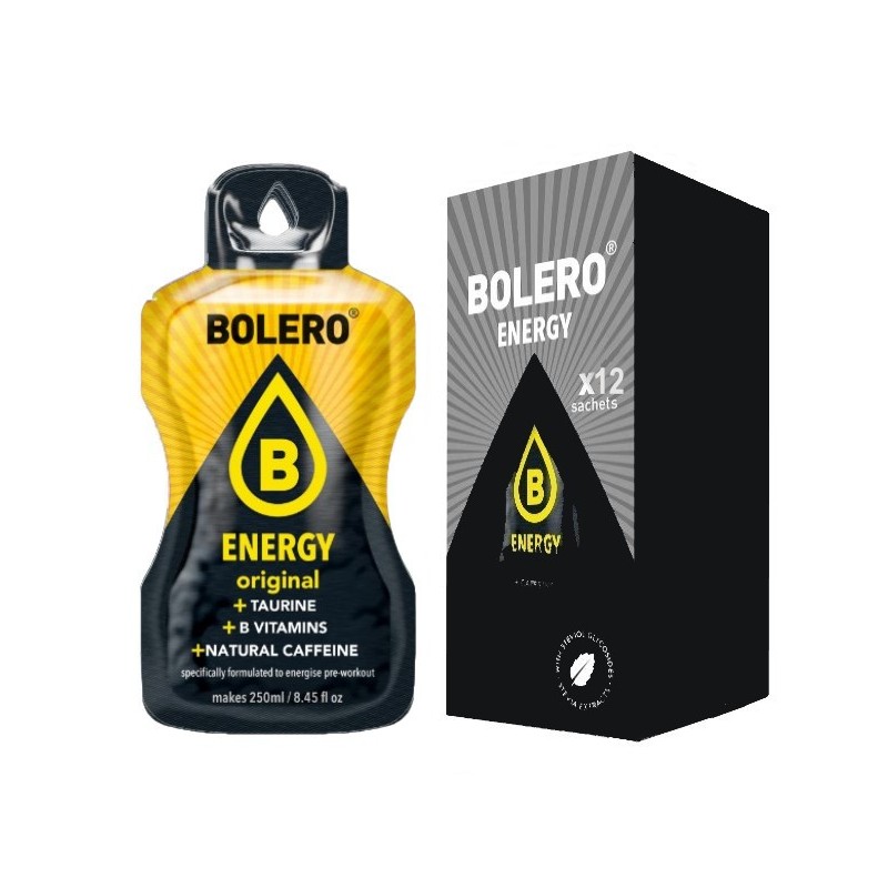 ES12) Energy Original - Box of 12 Sachets (12x7g) sugar-free energetic drink - BOLERO®