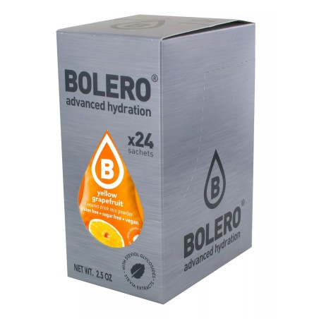 Yellow Grapefruit - 24 Sachets (24x9g) makes 36L. of sugar free drink.- BOLERO®
