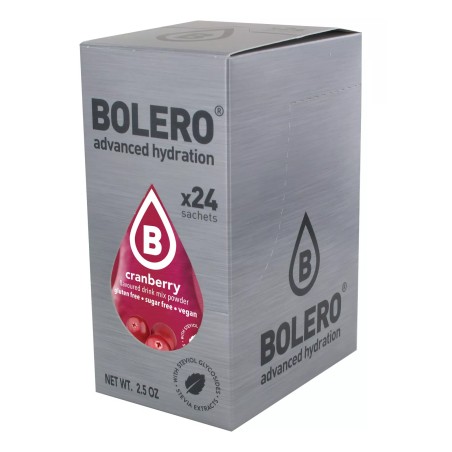 Cranberry - 24 Sachets (24x9g) makes 36L. of sugar free drink.- BOLERO®
