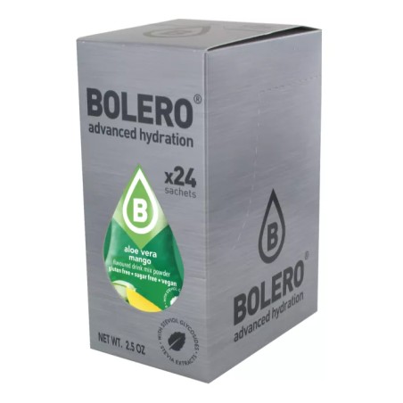 Aloe Vera+Mango - 24 Sachets (24x9g) makes 36L. of sugar free drink.- BOLERO®