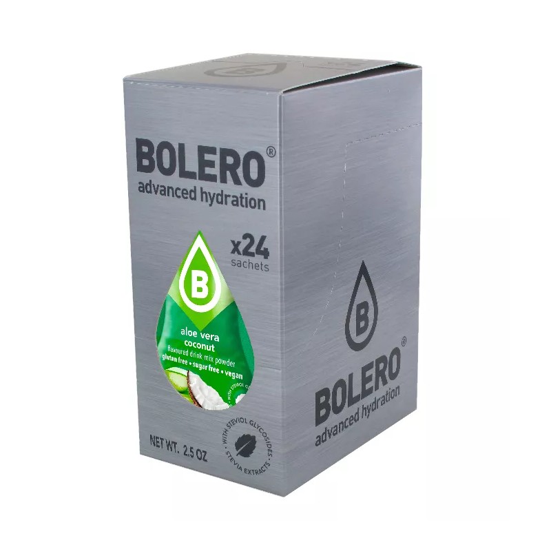 Aloe Vera+Coconut - 24 Sachets (24x9g) makes 36L. of sugar free drink.- BOLERO®