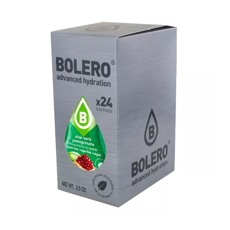 Aloe Vera+Pomegranate - 24 Sachets (24x9g) makes 36L. of sugar free drink.- BOLERO®
