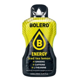 `Energy Iced Tea Lemon - 7g Sachet makes 250ml of ready sugar-free energetic drink rich in vitamins- BOLERO®