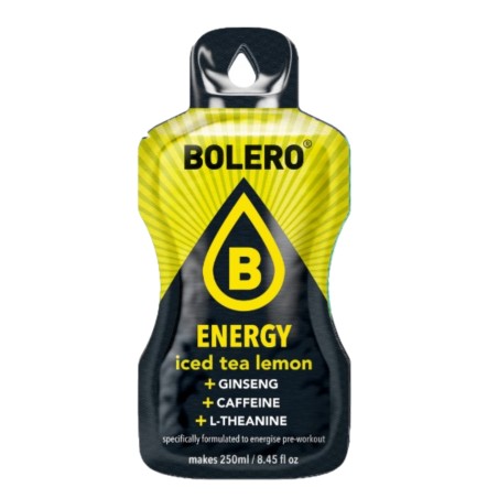 `Energy Iced Tea Lemon - 7g Sachet makes 250ml of ready sugar-free energetic drink rich in vitamins- BOLERO®