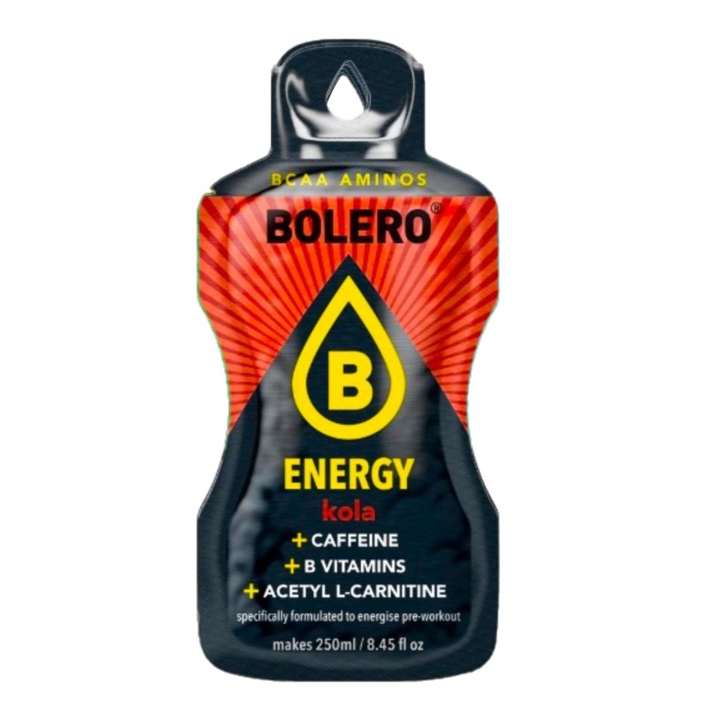 `Energy Cola - 7g Sachet makes 250ml of ready sugar-free energetic drink rich in vitamins- BOLERO®