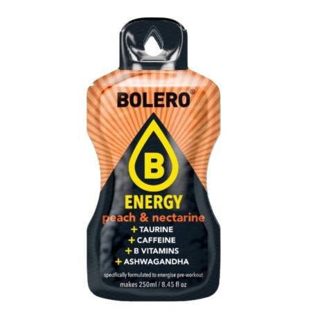 `Energy Peach+Nectarine - 7g Sachet makes 250ml of ready sugar-free energetic drink rich in vitamins- BOLERO®
