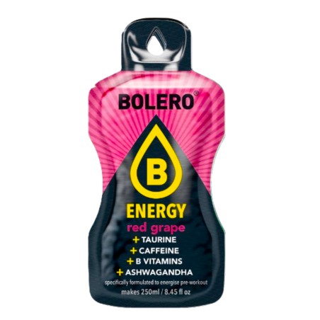 `Energy Red Grape - 7g Sachet makes 250ml of ready sugar-free energetic drink rich in vitamins- BOLERO®