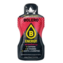 `Energy Strawberry - 7g Sachet makes 250ml of ready sugar-free energetic drink rich in vitamins- BOLERO®