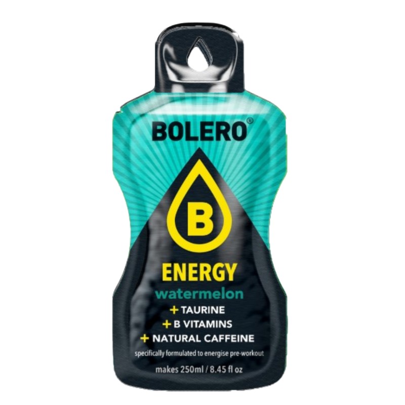 `Energy Watermelon - 7g Sachet makes 250ml of ready sugar-free energetic drink rich in vitamins- BOLERO®