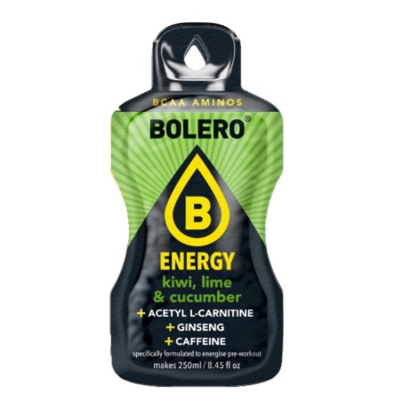 `Energy Kiwi+Lime+Cucumber - 7g Sachet makes 250ml of ready sugar-free energetic drink rich in vitamins- BOLERO®