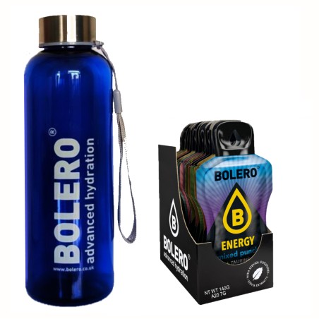 0) 20 Flavours - Energy & Rehydration Set of 20 Drinks (20x7g) + 500ml Branded Bottle - BOLERO®