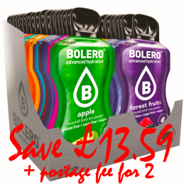 9a) 79 Flavours - Largest Hydration Pack of 79 Large Sachets makes over 115L. of sugar-free, fresh drink - BOLERO®