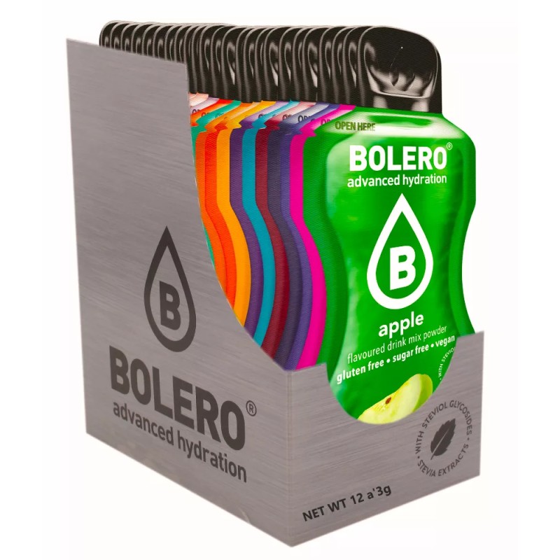 1) 12 Flavours - Hydration Pack of 12 Sachets (12x3g) Makes 6L. of Sugar-Free Drink - BOLERO®
