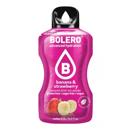 Banana+Strawberry - 3g Sachet for 500ml of ready sugar-free drink - BOLERO®